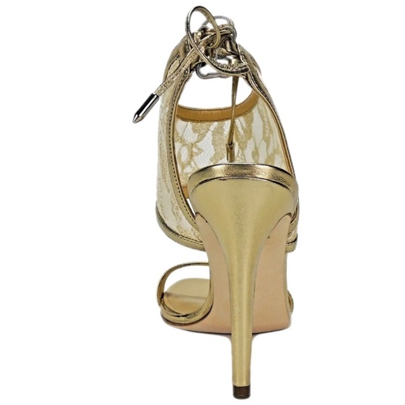 Ivanka Trump Daza Gold Multi Fabric Heels - Picture 4 of 11